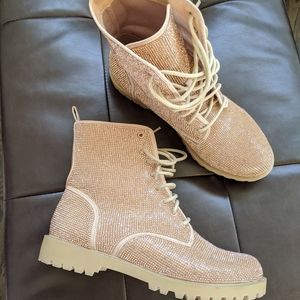 Rose gold boots